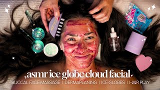 ASMR Deep Sleep Facial — Pop Rock Facial Cleanse, Gua Sha, Buccal Massage with Hair Play #asmr