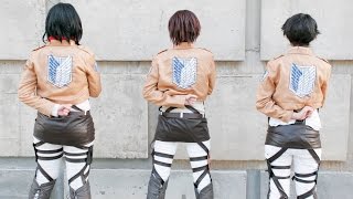 Shingeki no Kyojin Cosplay [Eren, Levi & Mikasa] I am the best