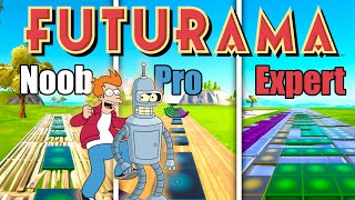 Futurama Theme Song - Noob vs Pro vs Expert (Fortnite Music Blocks)