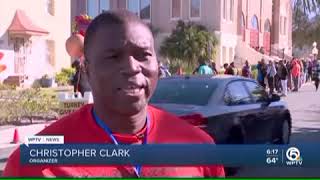 Christopher Clarke, Organizer of the 4th West Palm Beach Thanksgiving Turkey Giveaway, WPTV news.