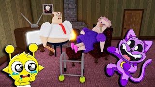 BABY CATNAP vs MR PICKLE CATCHING GRUMPY GRAN SLEEP!? #roblox #obby