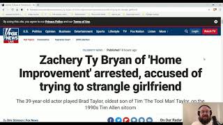 90's Sitcom Child Star Zachary Ty Bryan "Brad Taylor" from "Home Improvement" Arrested on Domestic