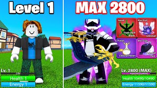 LVL 1 Noob to MAX With ADMIN Account in Blox Fruits
