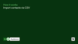 Import contacts via CSV