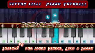 Veyyon Silli Piano Tutorial How to Play Veyyon Silli keyboard notes Slow Veyyon Silli keyboard notes