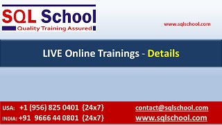 Benefits of Online Training From SQL School | LIVE Online Trainings | Best Training Online