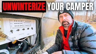 HOW TO UN-WINTERIZE YOUR CAMPER