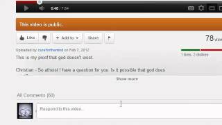 Prove that god doesn't exist, just a sad argument