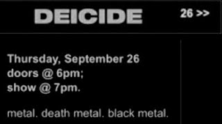 DEICIDE live SF, CA 9/26/2024 ∂ηαℓσυηgє