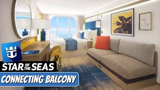 Star of the Seas | Connecting Ocean View Balcony Walkthrough Tour | Royal Caribbean 2025 | 4k