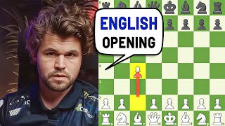 Magnus Carlsen Plays a Beautiful English Opening Game! 