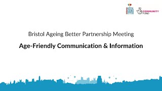 Bristol Ageing Better Partnership Meeting June 2021