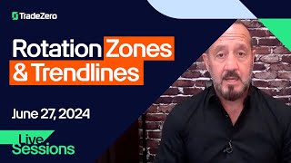 Rotation Zones and Trendlines (Part 3 of 5) | Bob Iaccino, TradeZero Live Sessions | June 27 2024