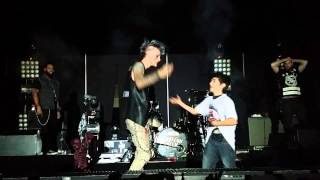 11 year old Adrian Martinez hugs MGK!!!