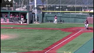Johnny Albrecht second college home run vs.Arcadia with Stevens ducks to run dinner first inning