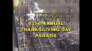 Macy's 62nd Annual Thanksgiving Day Parade commercial break (November 24, 1988)