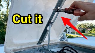 (Easiest method) RV roof vent cover replacement - no disassembly necessary.
