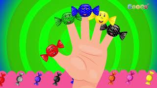 Color Finger Family Toffees | Learn Colors Nursery Rhymes & Kids Songs | Cooco TV