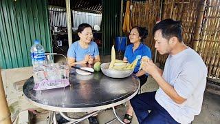 Mr. Huong's health has improved, so both of them are very happy