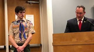 Roseland officials honor Eagle Scout