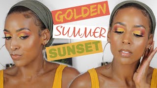 SUMMER SUNSET | FULL FACE MAKEUP TUTORIAL