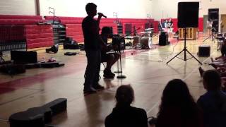 Andrew Gruseke and Nick Depuy perform first song at 2012