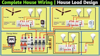 Complete house wiring with wire size selection | Bedroom wiring, Living room wiring, Low Cost Design