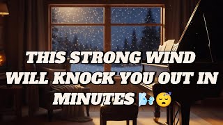 Deep Sleep with Strong Wind Sounds on Cabin Roof