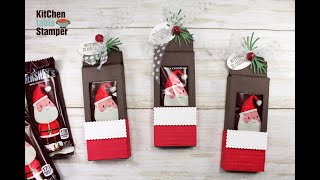 Stampin' Up! Hershey Santa Window Box Treat Tutorial with Kitchen Table Stamper