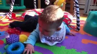 Ellie attempts to crawl Jan 2011