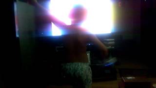 My baby boy dancing to the Wii game Nickelodeon da