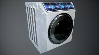 Futuristic Washing Machine and dryer Sci-fi