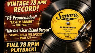 1952 Swedish 78 RPM: På Promenaden (Easter Parade) + När Det Våras Ibland Bergen | Carl Holmberg