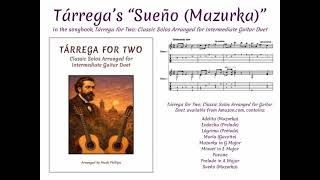 Tárrega’s “Sueño (Mazurka)” for guitar duet