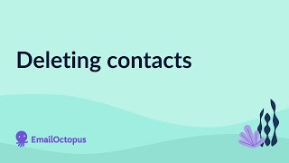 Deleting contacts
