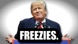 Donald Trump makes a speech on Freezies
