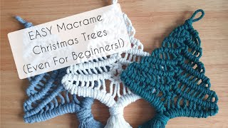 EASY Macrame Christmas Tree Decoration | Simple Instructions | Only Uses 10m Of Cord!