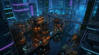 Lofi AK Audio – Heavy Rain on Neon Cyberpunk City Balcony at Night | Deep Sleep and Study Vibes | 4K