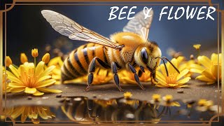BEE & FLOWER | Wonderful Insect World 4K | Relax Your Mind with PIANO & NATURE Sound #12