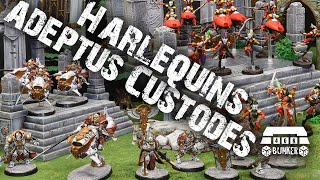 Warhammer 40K Matched Play Battle Report : Harlequins VS Adeptus Custodes - 1000pts
