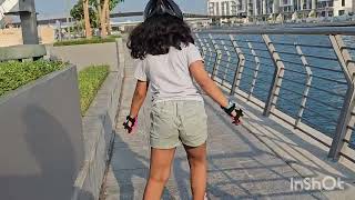 dubai canal and safari Park tour on skates and scooter