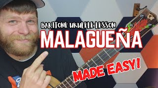 How to play Malagueña! | Baritone Ukulele Lesson