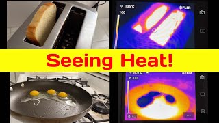 Seeing Heat! Thermal Video Compilation - Eggs cooking, toast, corndog and more