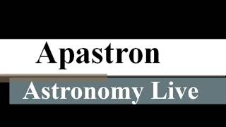 Astronomy Live How To Pronounce Apastron