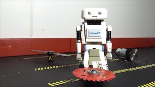 Brian The Robot vs Spinning Blades || Robot Self Destruction