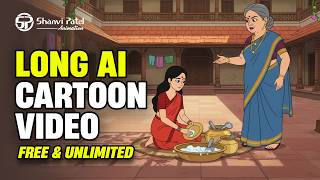 How to make 10 minute cartoon video using AI | How to make long cartoon video using AI | Free AI