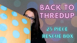 GIVING MIXED CLOTHING BOXES ANOTHER TRY: 25 Piece ThredUp Rescue Box Unboxing 📦 #parttimereseller