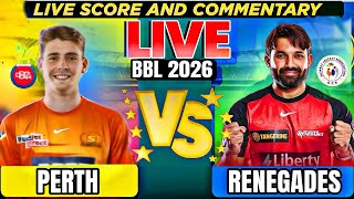 MELBOURNE RENEGADES vs PERTH SCORCHERS, 36 bbl Match - Live Cricket Score & Commentary | sid Chandra
