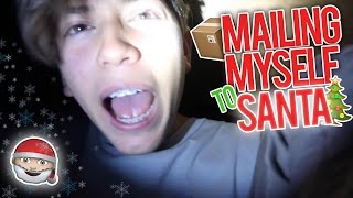 SHIPPING Myself to SANTA CLAUS! (24 HOUR in a BOX CHALLENGE)