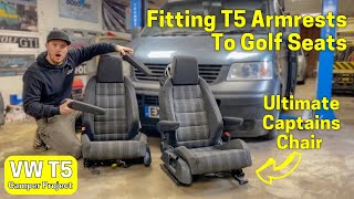 Fitting T5 Arm Rests to Golf Seats - VW T5 Camper Project